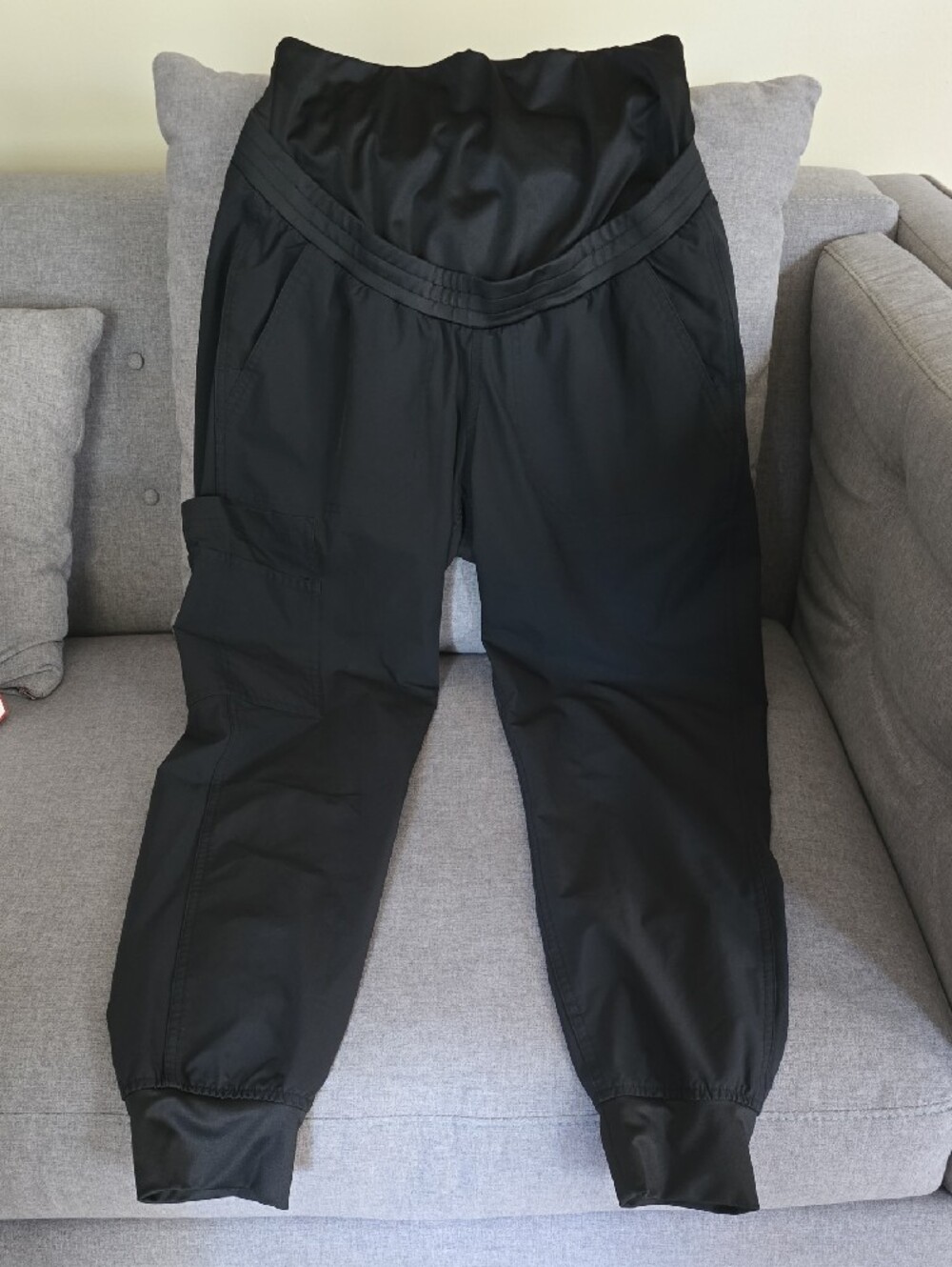 Carhartt Pants Women's Maternity Sz Small Regular Black Cargo Jogger Scrub Pant